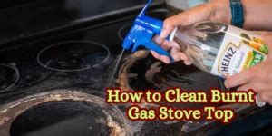 how go clean burnt gas stove top bowla